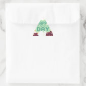 Sticker Triangulaire Joyeux Saint Patrick's Day Lovely Art Print (Sac)