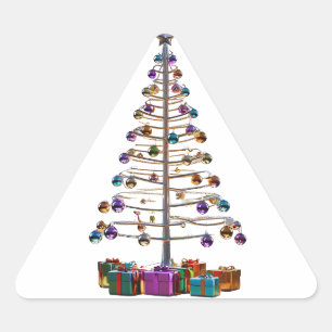 Sticker Triangulaire Joyeux sapin de Noël