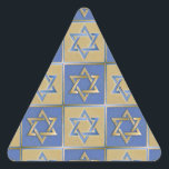 Sticker Triangulaire Judaica Star de David Metal Gold Blue<br><div class="desc">You are viewing The Lee Hiller Design Collection. Appareil,  Venin & Collectibles Lee Hiller Photofy or Digital Art Collection. You can view her her Nature photographiy at at http://HikeOurPlanet.com/ and follow her hiking blog within Hot Springs National Park.</div>