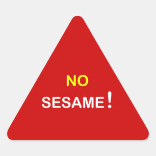 Sticker Triangulaire k9 - Alerte alimentaire ~ NO SESAME.