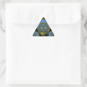Sticker Triangulaire Kaleidoscope bleu et jaune Imprimer (Sac)