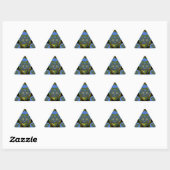 Sticker Triangulaire Kaleidoscope bleu et jaune Imprimer (Feuille)