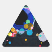 Sticker Triangulaire Kandinsky Plusieurs cercles Abstraits (Devant)