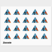 Sticker Triangulaire Kandinsky Soft Hard Abstrait (Feuille)