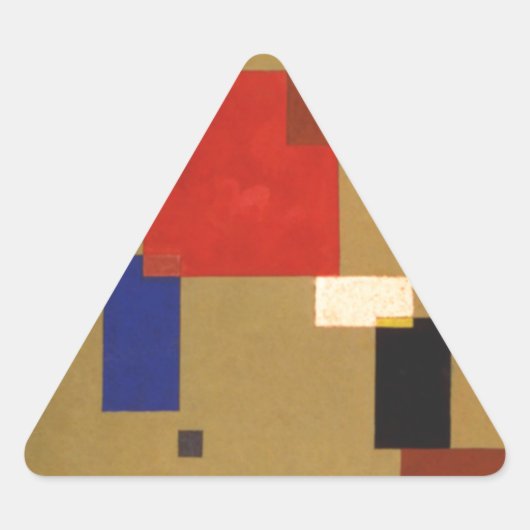 Sticker Triangulaire Kandinsky Treize Rectangles peinture Abstraite (Devant)