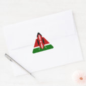 Sticker Triangulaire Kenya Drapeau Art - Patriotique & Design Moderne (Enveloppe)