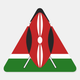 Sticker Triangulaire Kenya Kenyan Flags