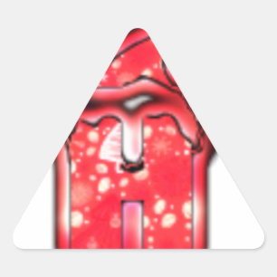 Sticker Triangulaire La Collection moderne de chapeaux de Santa.