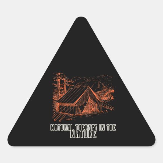 Sticker Triangulaire La thérapie naturelle dans la nature (Devant)