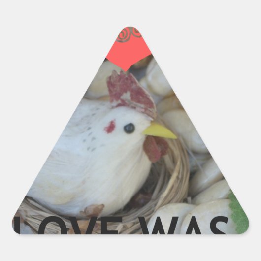 Sticker Triangulaire L'amour était dans l'air (Devant)