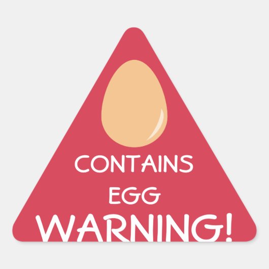 Sticker Triangulaire L'avertissement contient l'étiquette d'allergène (Devant)