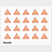 Sticker Triangulaire Le chat affamé a faim (Feuille)