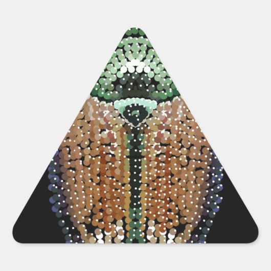 Sticker Triangulaire Le coléoptère japonais (Devant)