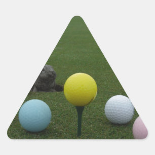 Sticker Triangulaire Le golf de Pâques
