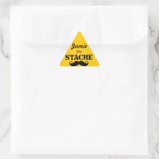 Sticker Triangulaire Le Motif de la moustache Stache (Sac)