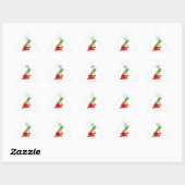Sticker Triangulaire Légumes Dessin Animé (Feuille)
