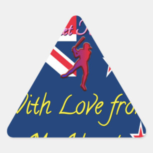 Sticker Triangulaire L'équipe de cricket néo-zélandaise : L'amour de mo