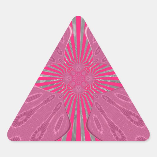 Sticker Triangulaire Les ailes de la fleur électrique : Un Edgy Vivily  (Devant)