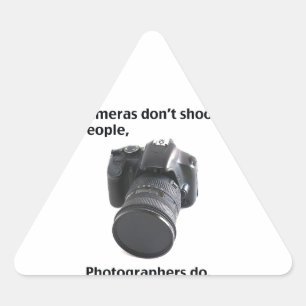 Sticker Triangulaire Les caméras ne tirent pas sur les gens
