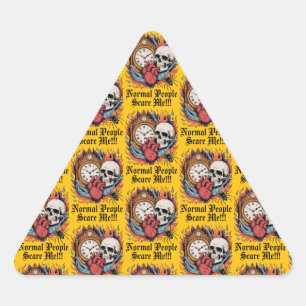 Sticker Triangulaire Les gens normaux me font peur