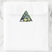 Sticker Triangulaire Les jonquilles jaunes dans la neige (Sac)