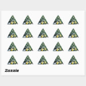 Sticker Triangulaire Les jonquilles jaunes dans la neige (Feuille)