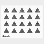 Sticker Triangulaire Lettre initiale D monogramme (Feuille)