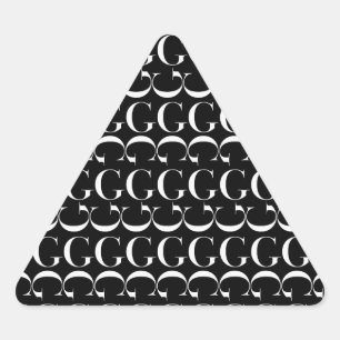 Sticker Triangulaire Lettre initiale G