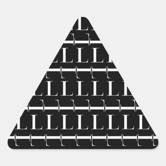 Sticker Triangulaire Lettre initiale monogramme L (Devant)