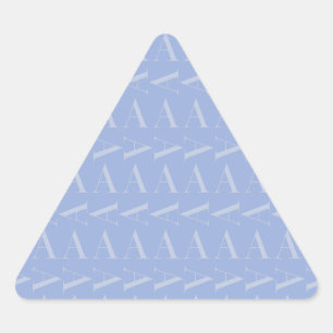 Sticker Triangulaire LETTRE INITIALE MONOGRAPHIQUE A Bleu