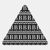 STICKER TRIANGULAIRE LETTRE INITIALE MONOGRAPHIQUE B (Devant)