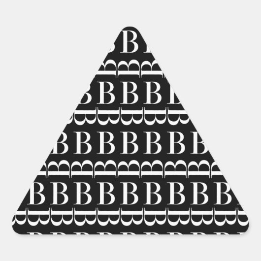 STICKER TRIANGULAIRE LETTRE INITIALE MONOGRAPHIQUE B (Devant)