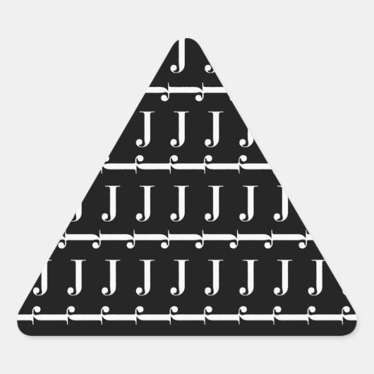 STICKER TRIANGULAIRE LETTRE INITIALE MOYENNE J (Devant)