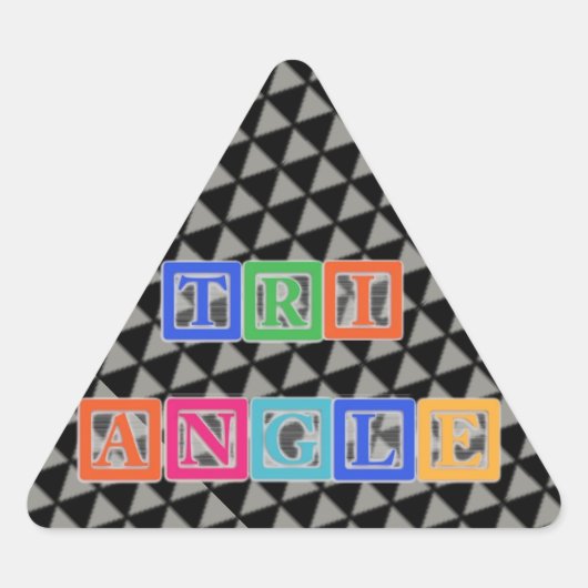 Sticker Triangulaire Lettres de bloc (Devant)