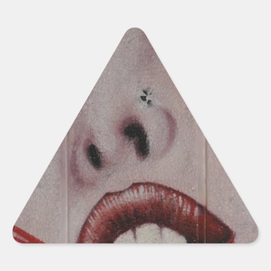 Sticker Triangulaire Lèvres rouges (Devant)
