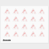 Sticker Triangulaire Lignes directrices de Red Roses (Feuille)