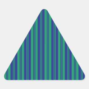 Sticker Triangulaire lignes parallèles motif abstrait rayures bleues