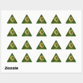 Sticker Triangulaire Lion Avec Couronne - Style Or 1 (Feuille)
