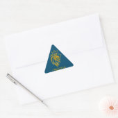 Sticker Triangulaire Lion Avec Couronne - Style Or 2 (Enveloppe)