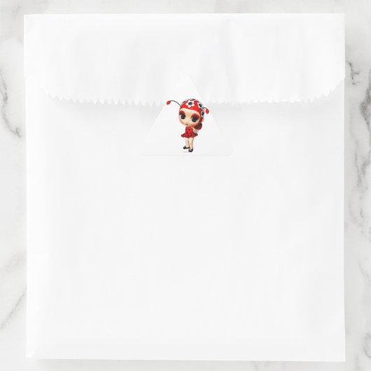 Sticker Triangulaire Little Miss Ladybug (Sac)