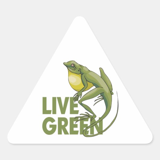 Sticker Triangulaire Live Green (Devant)