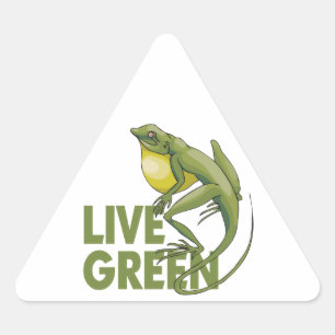 Sticker Triangulaire Live Green