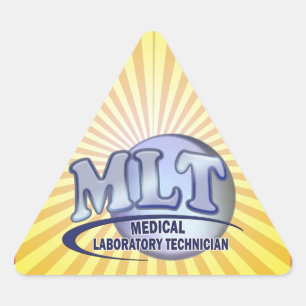 Sticker Triangulaire LOGO MLT FunBlue - TECHNICIEN DE LABORATOIRE MÉDIC