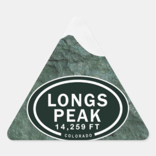 Sticker Triangulaire Longs Peak 4 000 M Colorado Rocky Mountain
