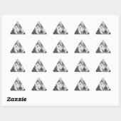 Sticker Triangulaire Loup (Feuille)