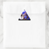 Sticker Triangulaire Loup et Pleine lune (Sac)