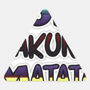 Sticker Triangulaire Love Hakuna Matata Cadfts