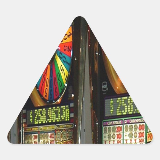 Sticker Triangulaire Machines à sous Las Vegas (Devant)