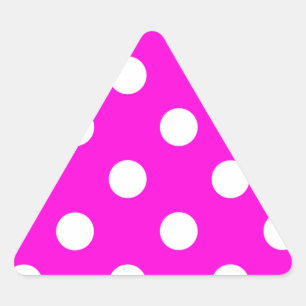 Sticker Triangulaire Magenta pois #FF00DC