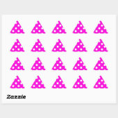 Sticker Triangulaire Magenta pois #FF00DC (Feuille)